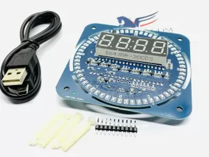 Module LED Thời Gian DS1302 Đồng Hồ 60 Led Viền Mini